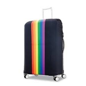 NEW Samsonite Printed Luggage Cover Medium Fit 24 26 Inch Rainbow Stripes